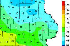 Alfalfa weevil GDDs